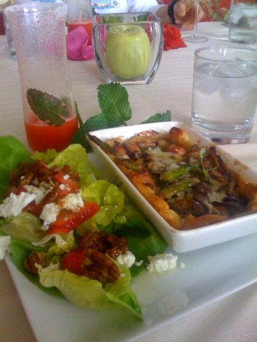 Asparagus and Mushroom Tarts with Chef Shelley's Brown Butter and Viniagrette Lettuce Salad