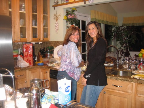 Carolyn and Maria having fun as usual in the kitchen
